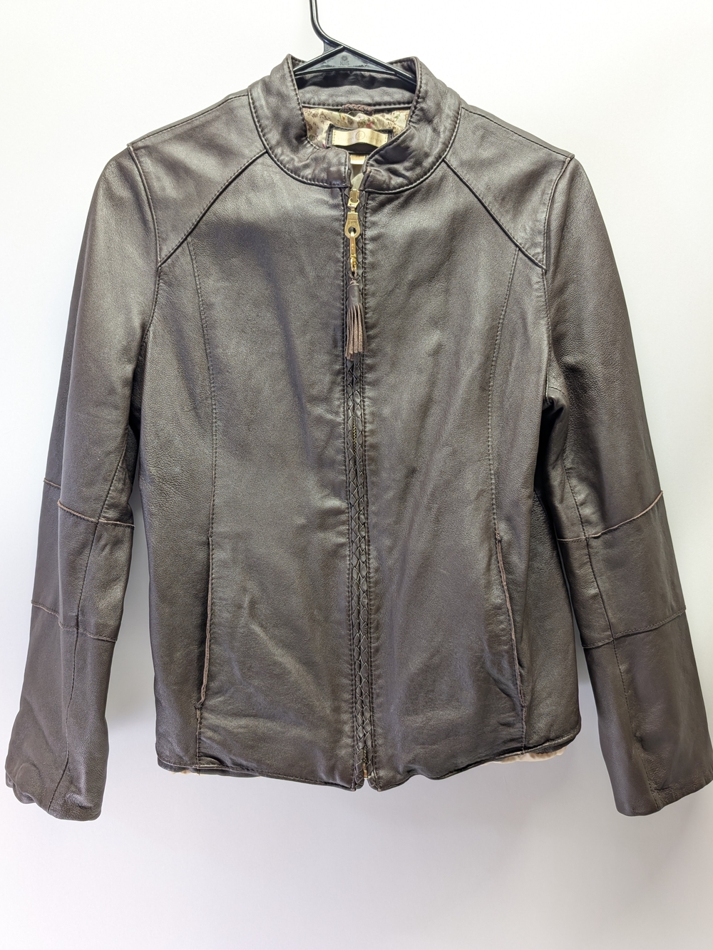 Wilsons Leather Women's Dark Brown Zip-Front Leather Jacket